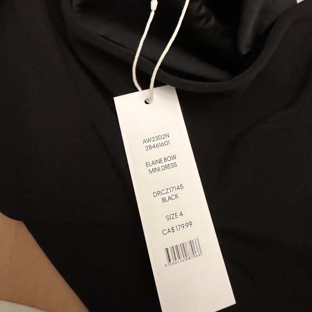 EVER NEW Black Bow One-Shoulder Mini Dress - Picture 7 of 7